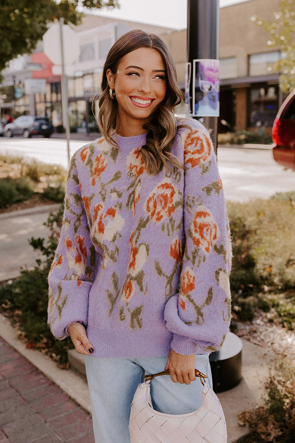 Ultimate Cozy Floral Knit Sweater - Premium Style for Cool Days