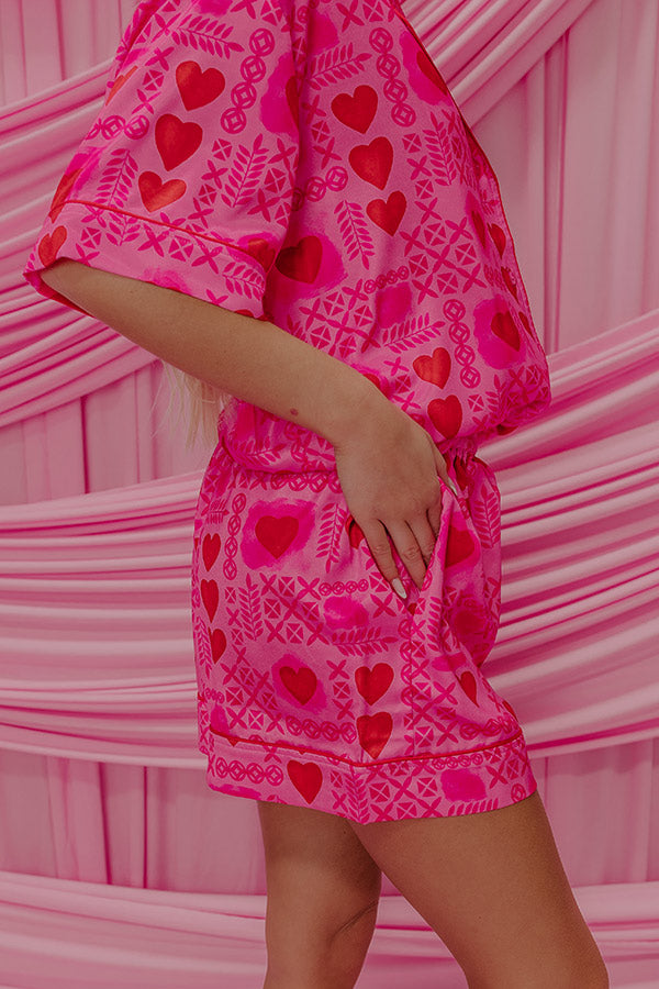 Ultimate Cupid's Dream High Waist Satin Pajama Shorts