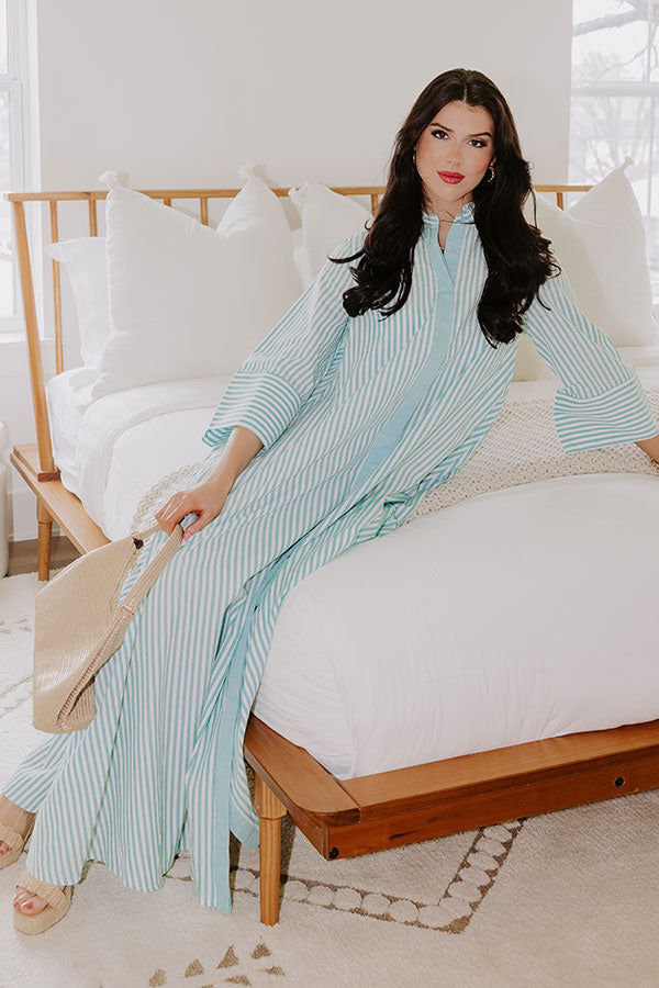 Premium Coastal Charm Stripe Maxi Dress