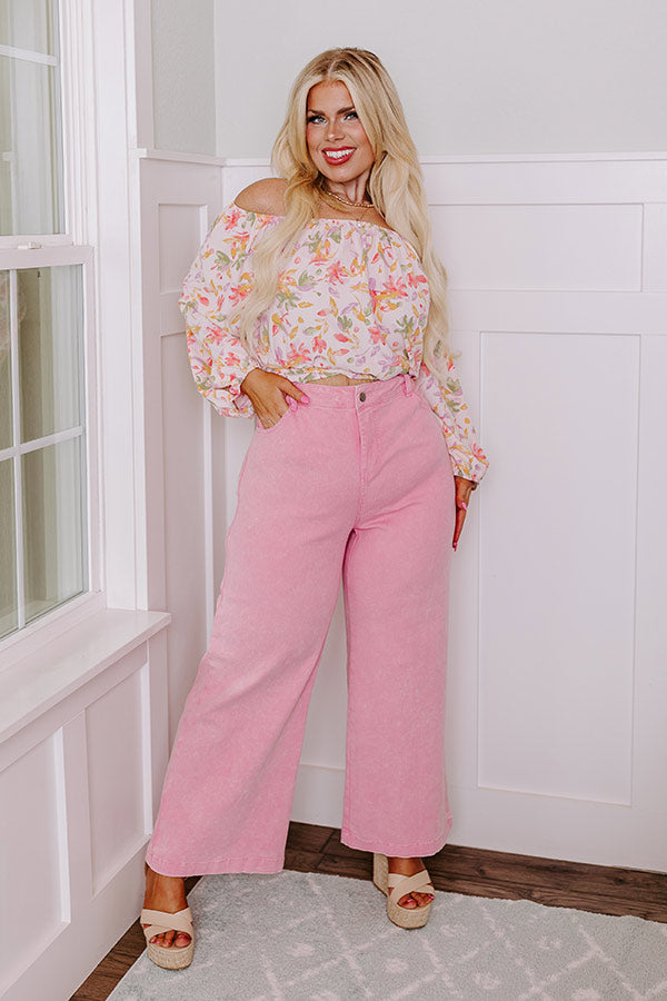 Ultimate High Waist Straight Leg Jean - Pink Curves Edition