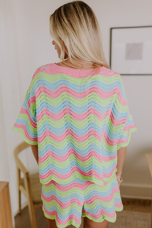 Ultimate Summer Bliss Pointelle Knit Top