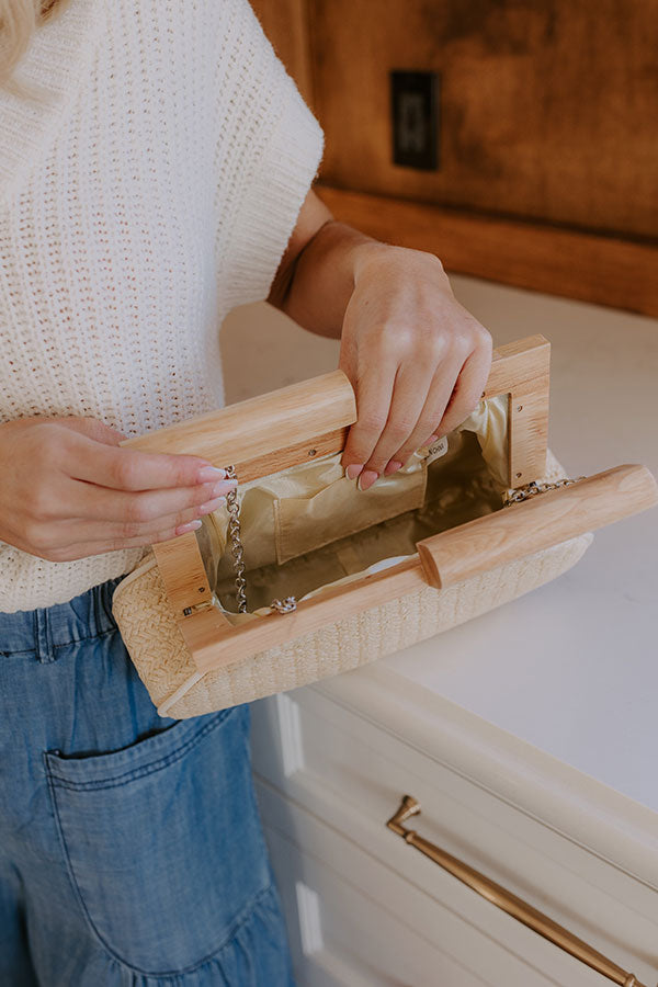 Ultimate Island Escape Raffia Clutch