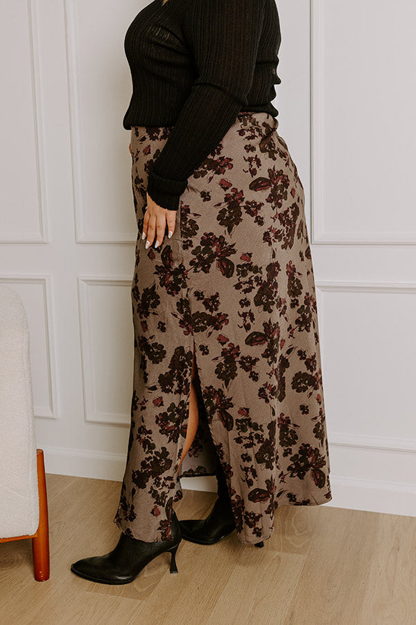 Premium Lilly High Waist Floral Maxi Skirt - Ultimate Feminine Style