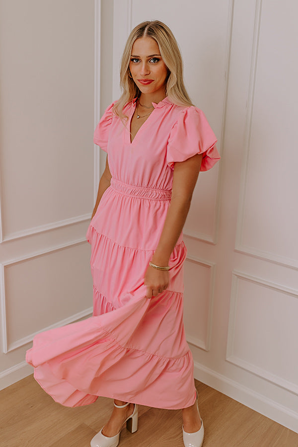 Ultimate Pink Elegance Maxi Dress