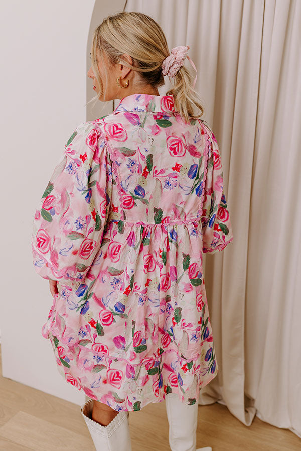 Ultimate Floral Aroma Babydoll Mini Dress