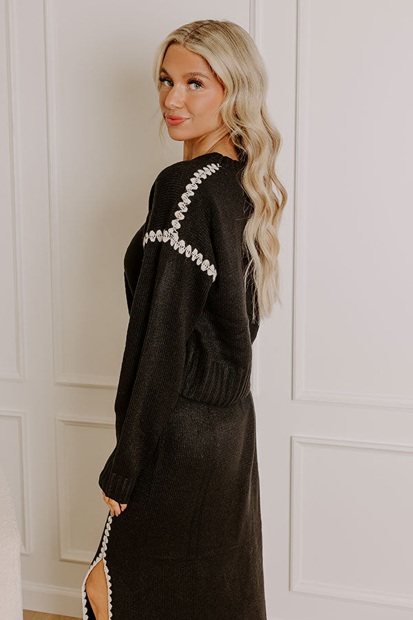 Premium Cozy Knit Sweater - Black Edition