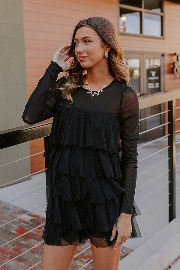 Ultimate Glamour: Tiered Mesh Romper for Two