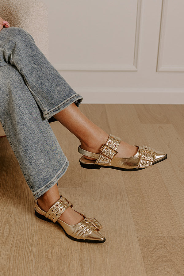 Premium Teagan Metallic Flats - Ultimate Comfort & Style