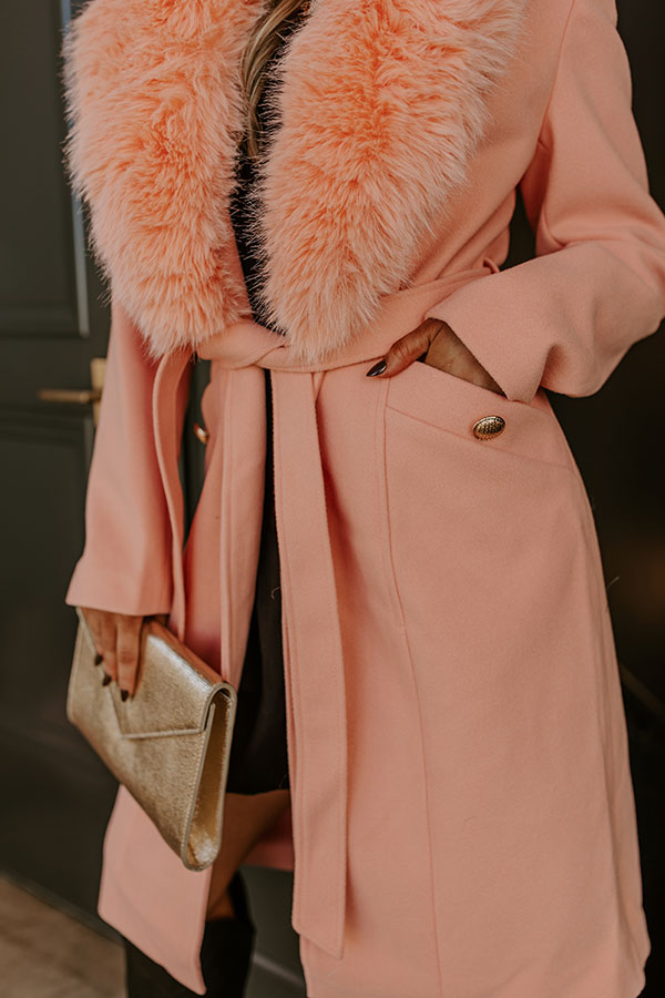 Premium London Bound Peach Coat - Ultimate Statement Piece