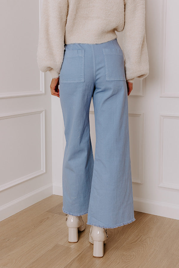 Premium Chloe Midrise Wide Leg Jean - Trendy Blue Denim