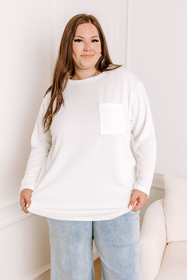 Ultimate Casual Ribbed Top - Effortless White Style