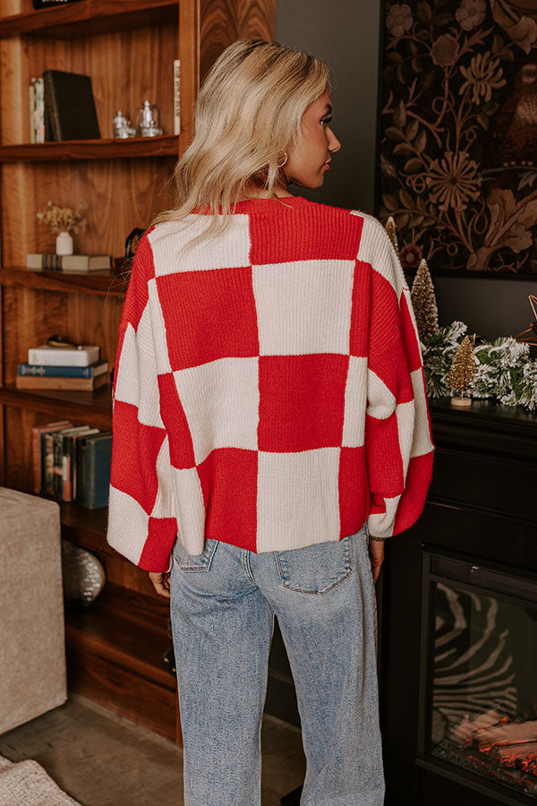 Premium Red Checkered Sweater - Ultimate Style & Comfort