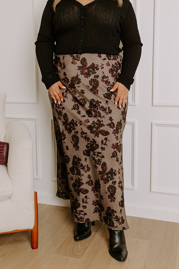 Premium Lilly High Waist Floral Maxi Skirt - Ultimate Feminine Style