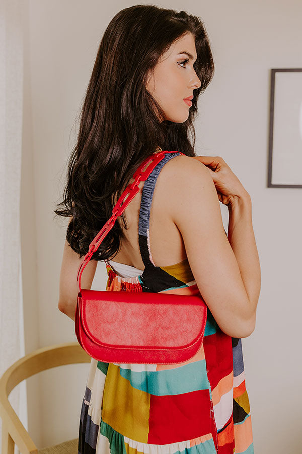 Premium Inez Vegan Leather Shoulder Bag - Red | Ultimate Style Upgrade