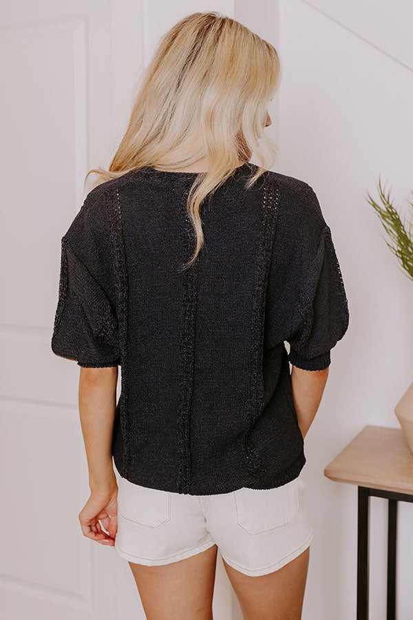 Premium Kind Moment Knit Top - Effortless Black Style