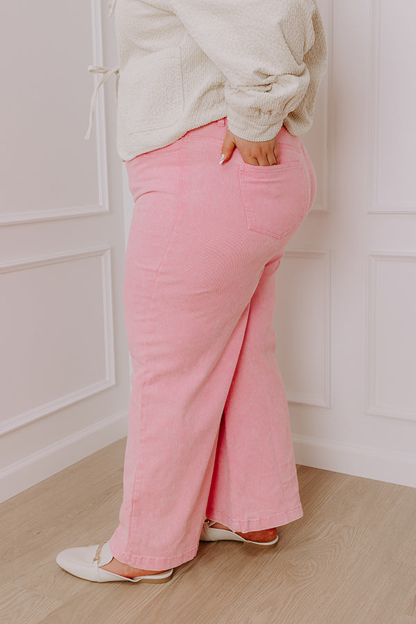 Ultimate High Waist Straight Leg Jean - Pink Curves Edition