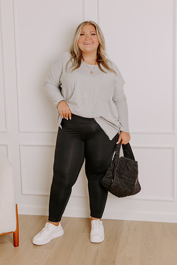 Ultimate Power Hour High Waist Active Leggings - Black Curves