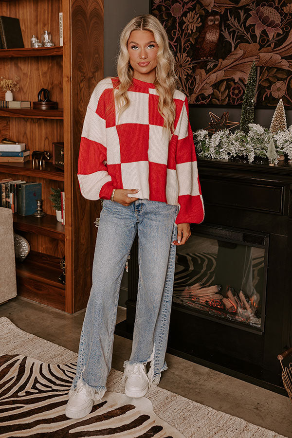 Premium Red Checkered Sweater - Ultimate Style & Comfort