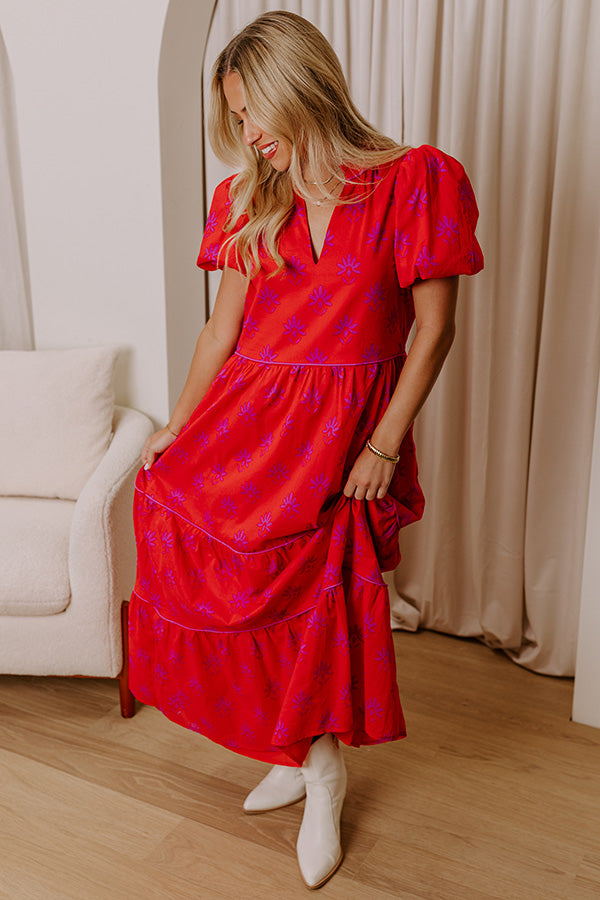 Premium Sweetheart Moment Floral Maxi Dress