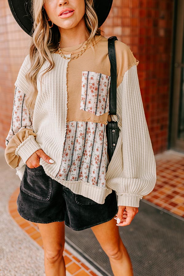Premium Pumpkin Picking Knit Color Block Top - Ultimate Fall Style