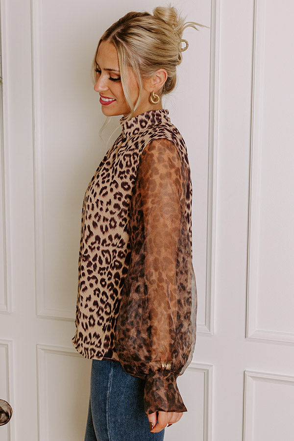 Premium Paris Chic Leopard Print Top