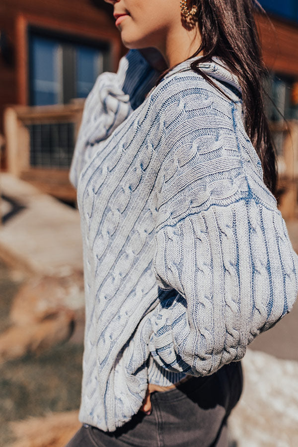 Premium Cable Knit Sweater - Airy Blue | Ultimate Comfort & Style