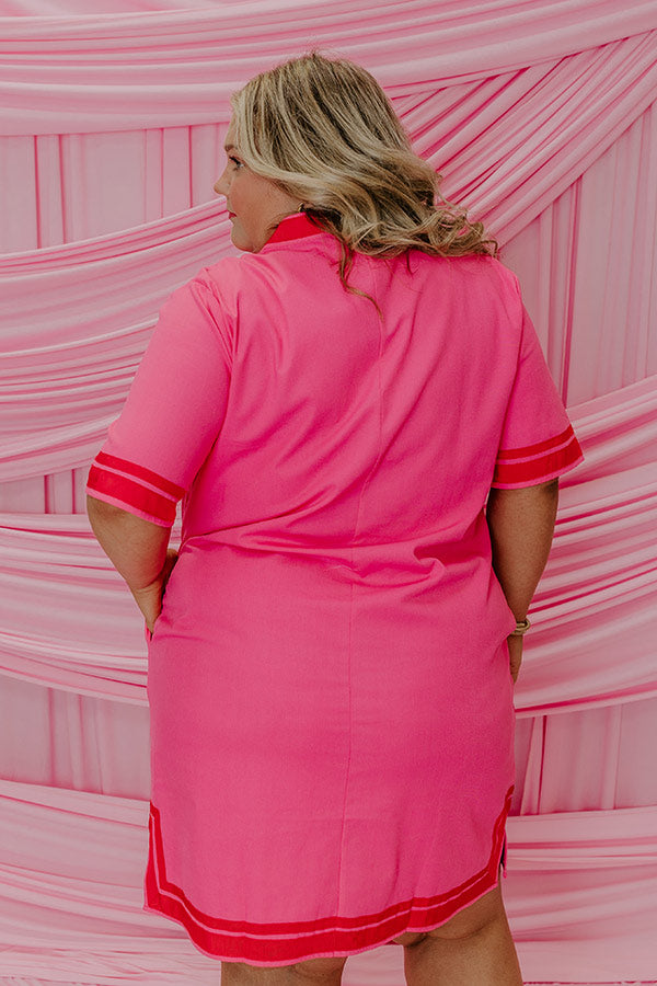 Ultimate Sweet Attention Linen Mini Dress - Curves Edition