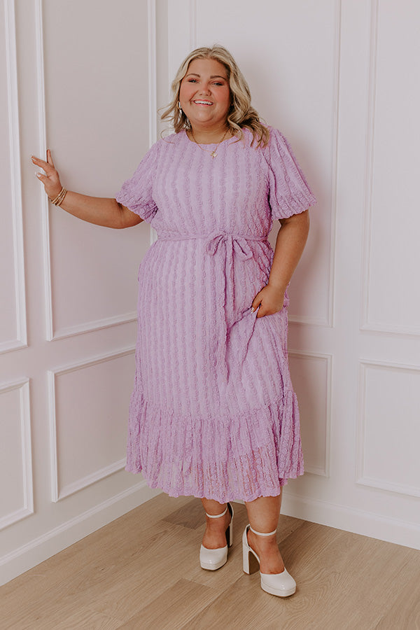 Premium Sweet Melody Lace Midi Dress
