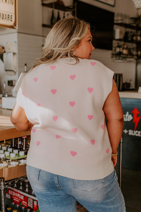 Premium Hugs & Kisses Cream Curves Vest Top - Ultimate Comfort & Style