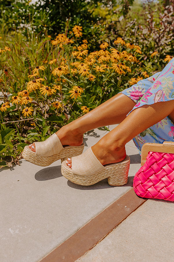 Ultimate Hailey Raffia Woven Block Heel