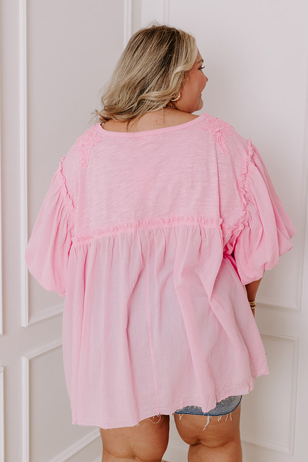 Premium Serenity Song Babydoll Top - Pink Curves Collection