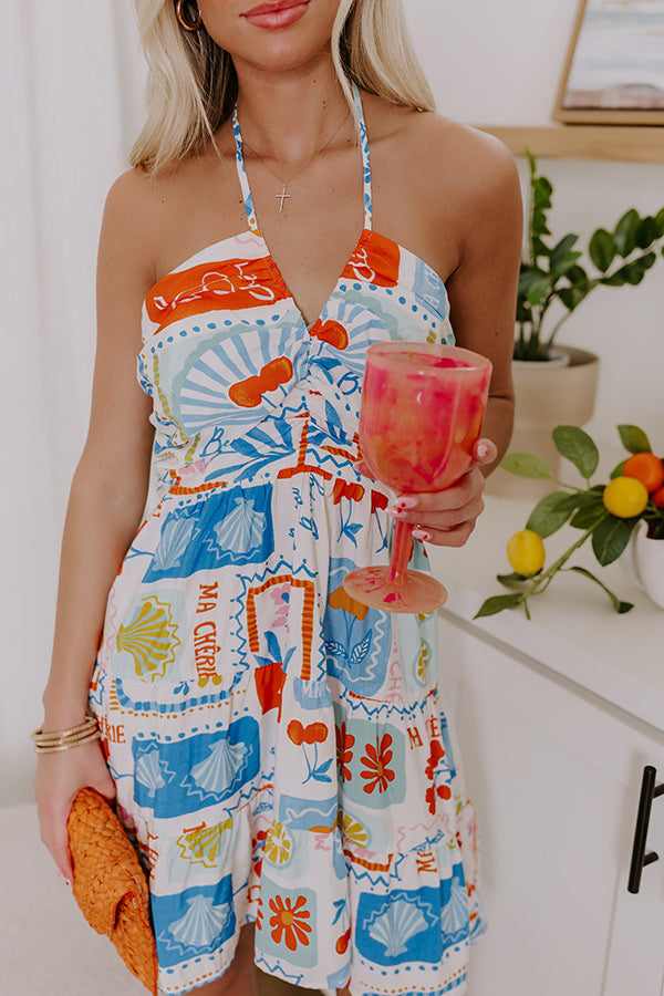 Ultimate Summer Escape Halter Mini Dress