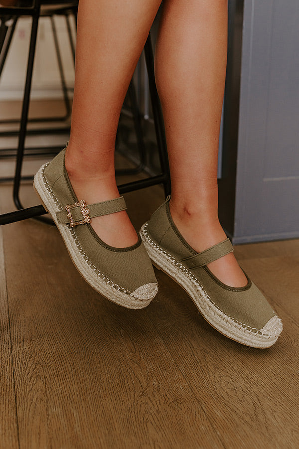 Premium Olive Reagan Espadrille Flats - Ultimate Comfort & Style
