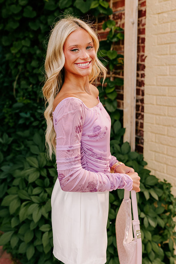 Ultimate Flirty Feels Floral Mesh Top
