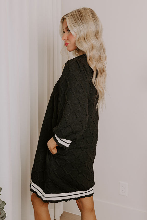 Ultimate Charming Glance Knit Mini Dress - Black
