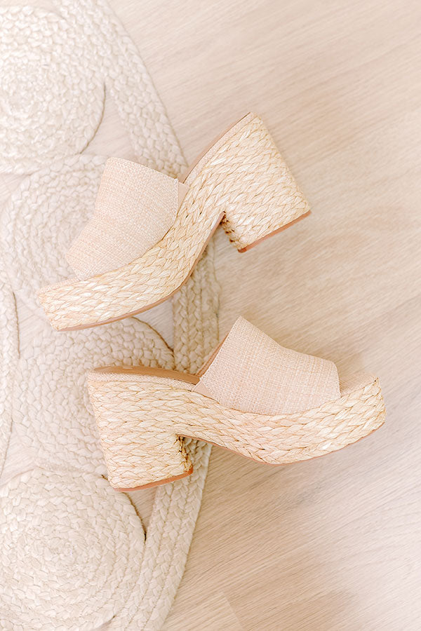 Ultimate Hailey Raffia Woven Block Heel