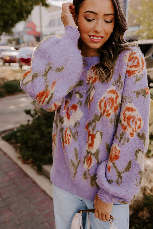 Ultimate Cozy Floral Knit Sweater - Premium Style for Cool Days