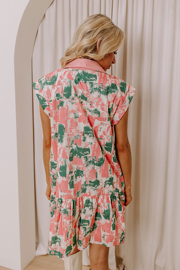 Ultimate Artistic Flow Green Mini Dress - Premium Style & Comfort