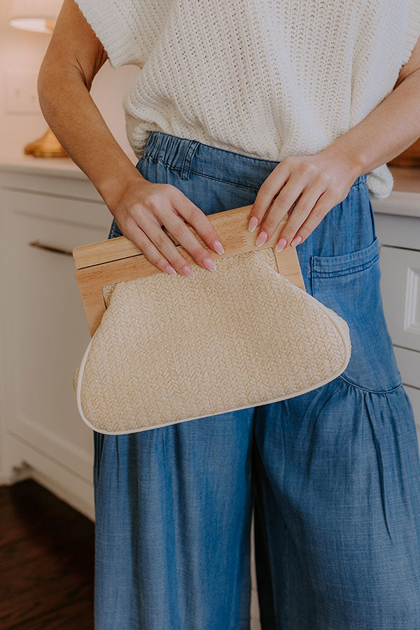 Ultimate Island Escape Raffia Clutch