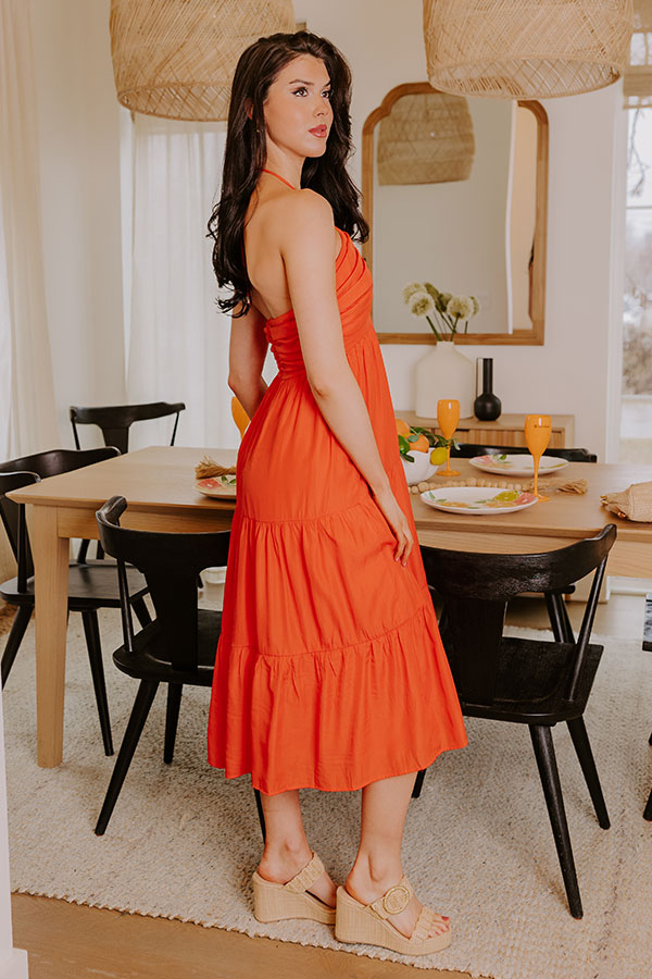 Premium Coastal Views Halter Midi Dress - Ultimate Summer Style