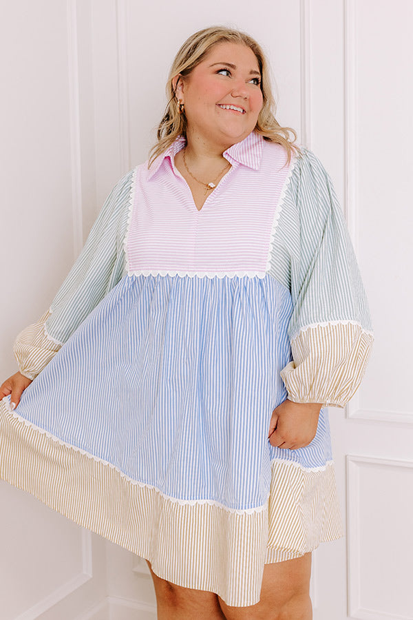 Ultimate Pastel Color Block Mini Dress - Sweet & Stylish