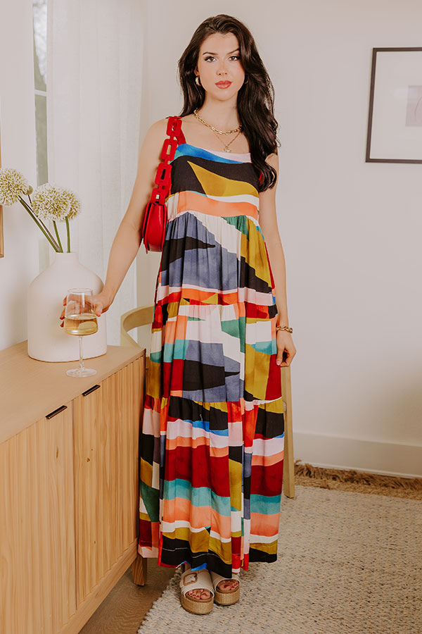 Ultimate Bali Girls Trip Color Block Maxi Dress - Premium Beachwear