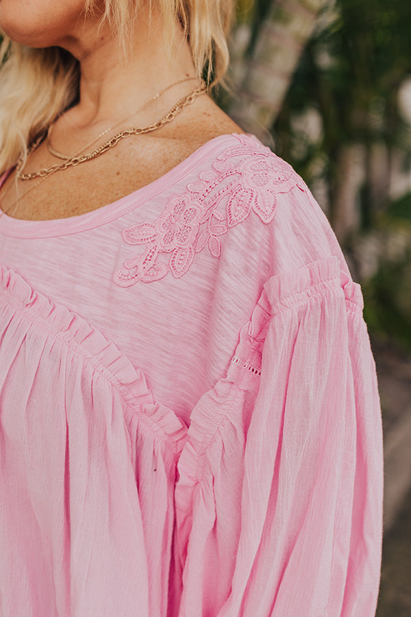 Premium Serenity Song Babydoll Top - Pink Curves Collection