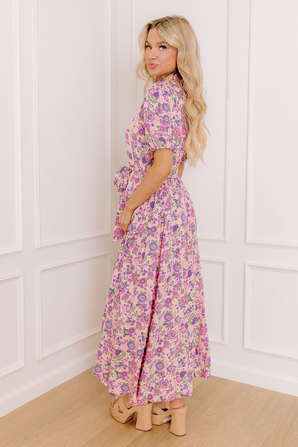 Premium Mediterranean Cruise Floral Maxi Dress – Ultimate Elegance