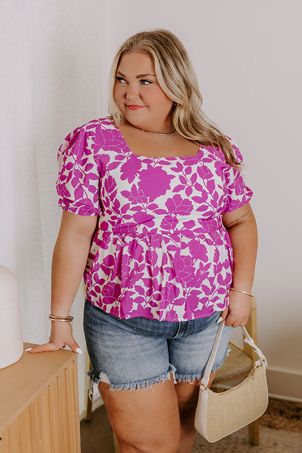 Premium Floral Oasis Peplum Top - Ultimate Style Upgrade