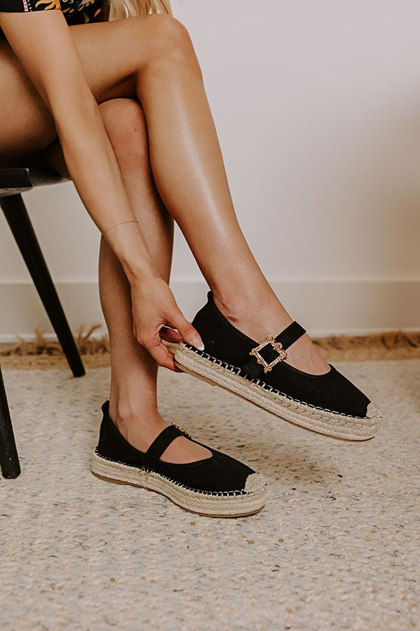 Premium Reagan Espadrille Flats - Ultimate Comfort in Black