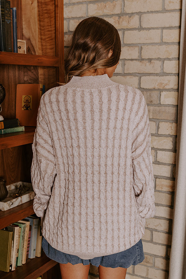 Ultimate Cozy Moment Cable Knit Sweater