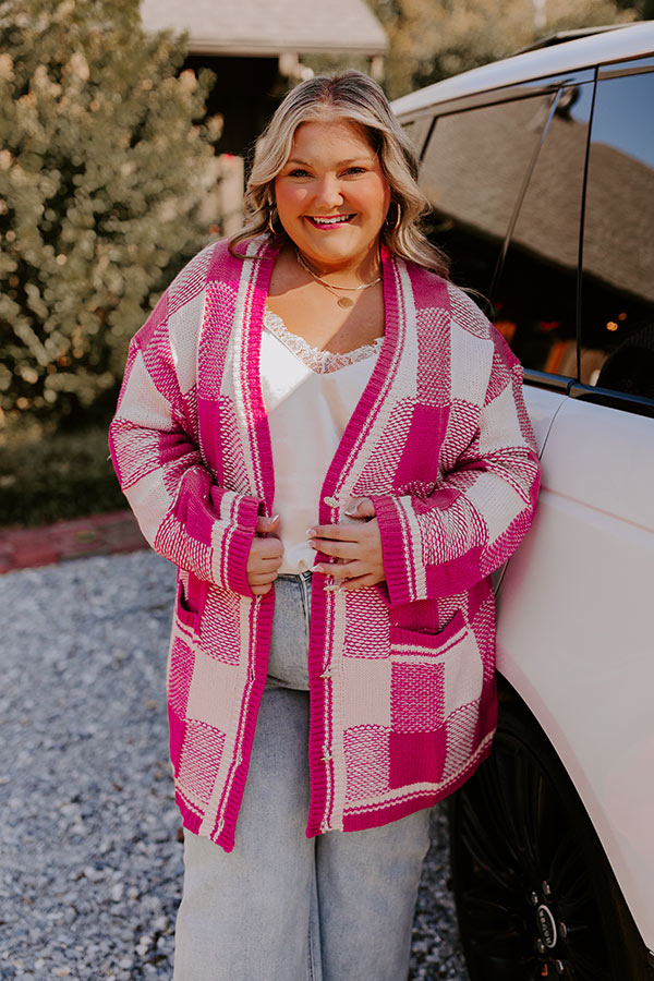 Premium Brunch Ready Knit Cardigan - Curves Collection