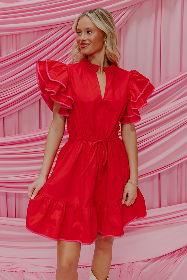 Ultimate Red Wine Ruffled Mini Dress - Perfect for Every Occasion