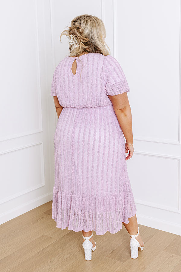 Premium Sweet Melody Lace Midi Dress